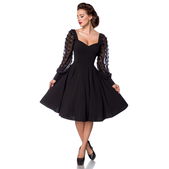 Retro jurk met lange mouwen