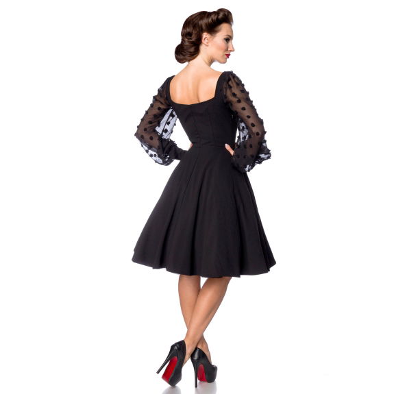 Retro jurk met lange mouwen