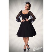Retro jurk met lange mouwen