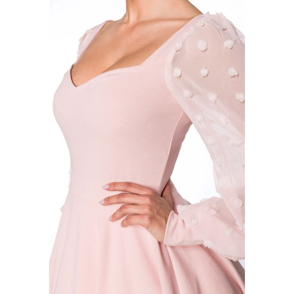 Retro jurk met lange mouwen
