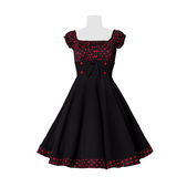 strapless swing jurk