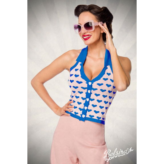 Gebreide top met kraag