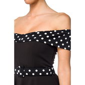 strapless swing jurk met riem