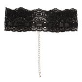 Cottelli Collection Kanten halsband - Zwart