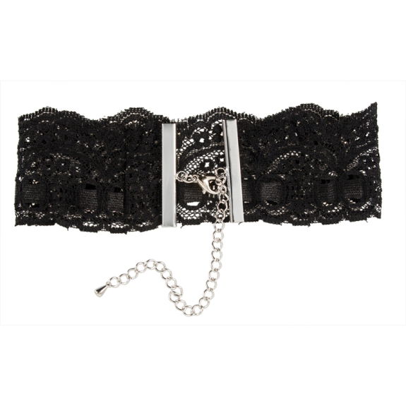 Cottelli Collection Kanten halsband - Zwart