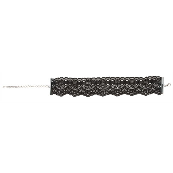 Cottelli Collection Kanten halsband - Zwart
