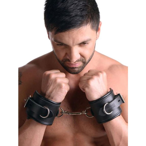 Strict Leather Gevoerde Lederen Handboeien