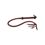 Premium Red And Black Leren Zweep Premium Red And Black Leren Zweep