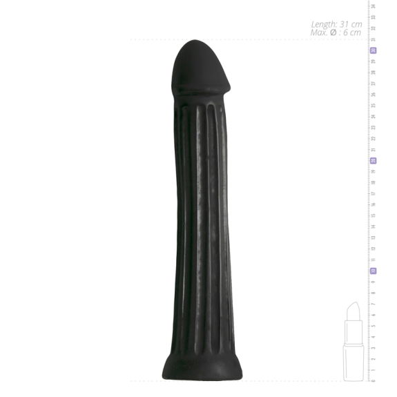 All Black XXL Dildo 31.5 cm - Zwart