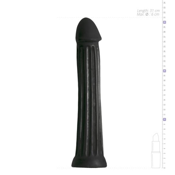 All Black XXL Dildo 31.5 cm - Zwart