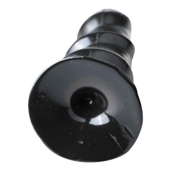 All Black Zwarte Anaal Dildo Met Ribbels