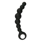 Easytoys Anal Collection Zwarte anale plug met kralen