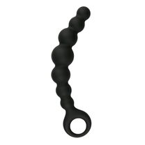 Easytoys Anal Collection Zwarte anale plug met kralen