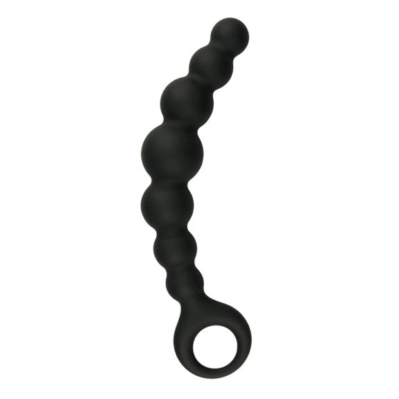 Easytoys Anal Collection Zwarte anale plug met kralen
