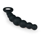 Easytoys Anal Collection Zwarte anale plug met kralen