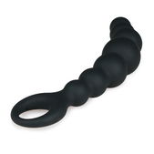 Easytoys Anal Collection Zwarte anale plug met kralen