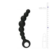 Easytoys Anal Collection Zwarte anale plug met kralen