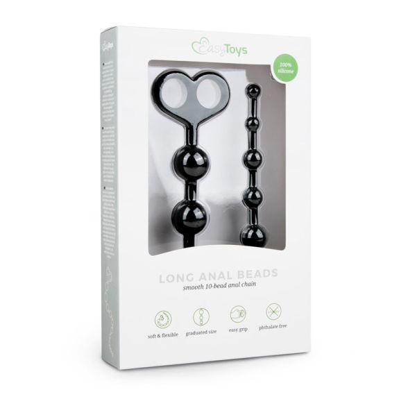 Easytoys Anal Collection Anaal kralen - lang, zwart