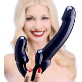 Strap U Strapless Voorbind Dildo - Zwart