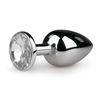 Easytoys Anal Collection Metalen buttplug met transparan Easytoys Anal Collection Metalen buttplug met transparan