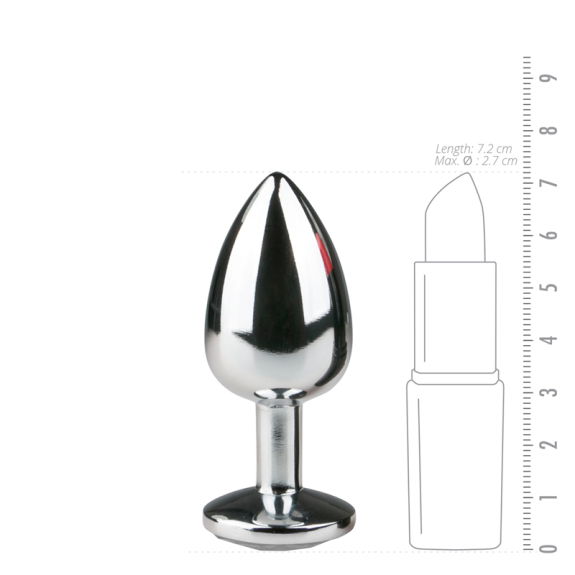 Easytoys Anal Collection Metalen buttplug met transparan