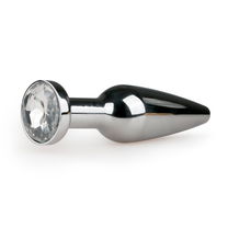 Metalen buttplug met diamant