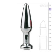 Metalen buttplug met diamant