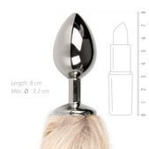 Easytoys Fetish Collection Medium zilverkleurige buttplu