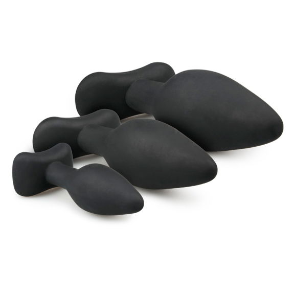 Easytoys Anal Collection Siliconen buttplugsetje - zwart