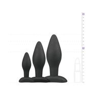 Easytoys Anal Collection Siliconen buttplugsetje - zwart