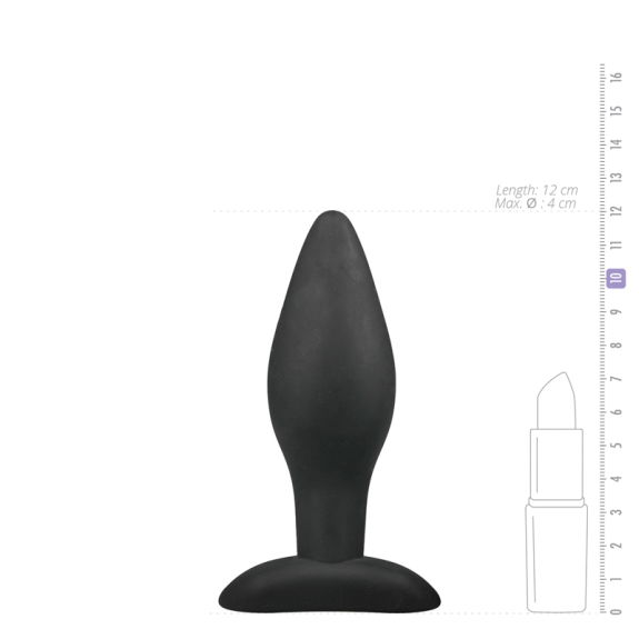 Easytoys Anal Collection Medium Zwarte Siliconen Buttplu