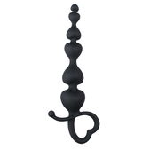 Easytoys Anal Collection Zwarte anaal kralen met hartvor