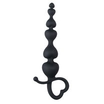 Easytoys Anal Collection Zwarte anaal kralen met hartvor