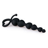 Easytoys Anal Collection Zwarte anaal kralen met hartvor
