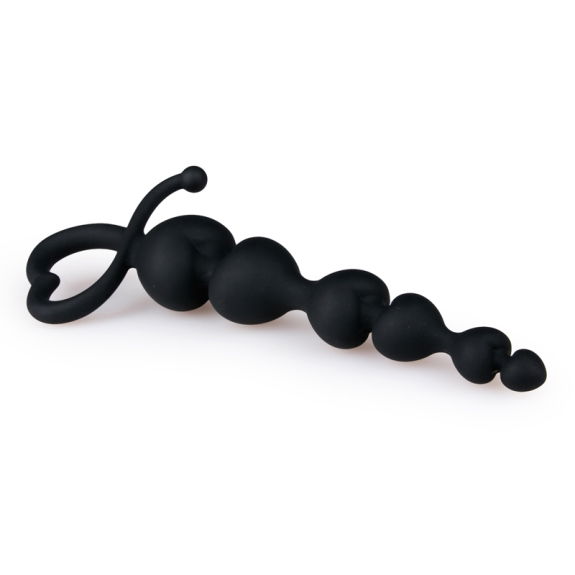 Easytoys Anal Collection Zwarte anaal kralen met hartvor Easytoys Anal Collection Zwarte anaal kralen met hartvor