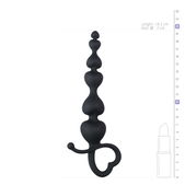 Easytoys Anal Collection Zwarte anaal kralen met hartvor