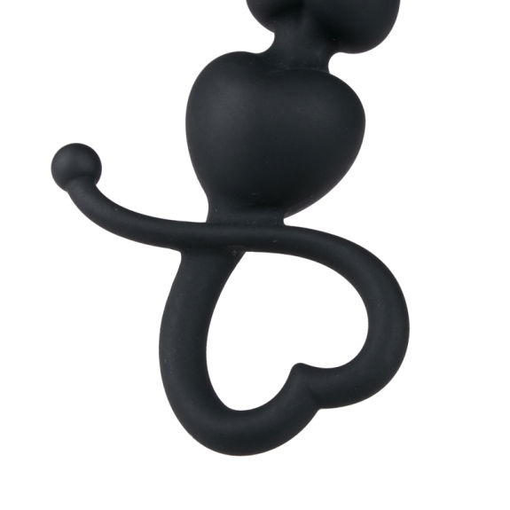 Easytoys Anal Collection Zwarte anaal kralen met hartvor Easytoys Anal Collection Zwarte anaal kralen met hartvor