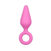 Roze buttplugs met trekring