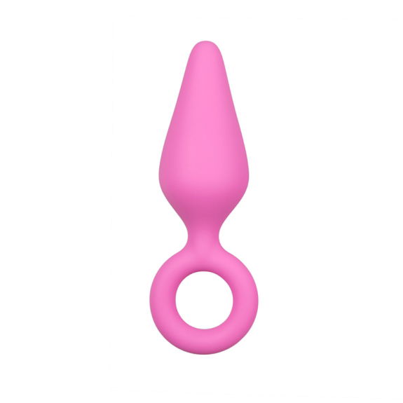 Roze buttplugs met trekring