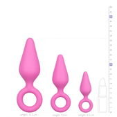 Roze buttplugs met trekring