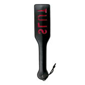 Easytoys Fetish Collection Zwarte leren paddle - Slut