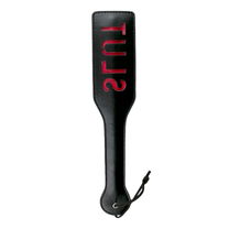 Easytoys Fetish Collection Zwarte leren paddle - Slut