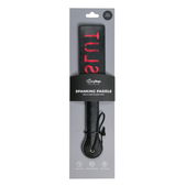 Easytoys Fetish Collection Zwarte leren paddle - Slut