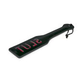Easytoys Fetish Collection Zwarte leren paddle - Slut