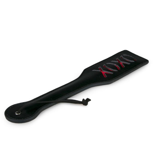 Easytoys Fetish Collection Zwarte Leren Paddle XOXO