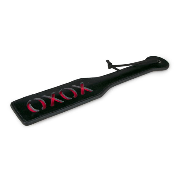 Easytoys Fetish Collection Zwarte Leren Paddle XOXO