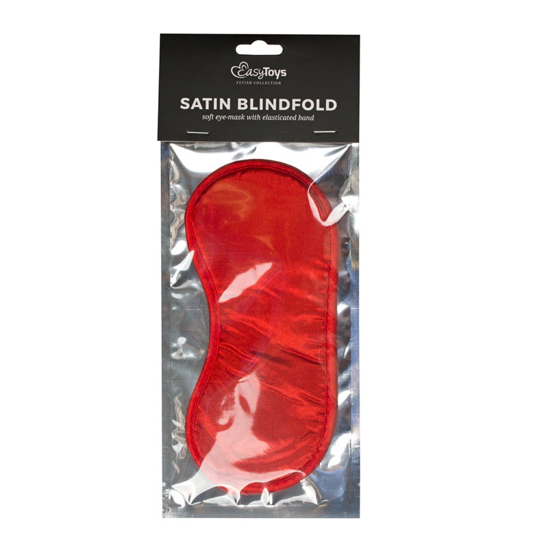 Rood satijnen oogmasker - afbeelding 2