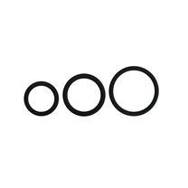 Easytoys Men Only Cockring set - drie maten - zwart