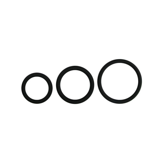 Easytoys Men Only Cockring set - drie maten - zwart