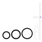 Easytoys Men Only Cockring set - drie maten - zwart